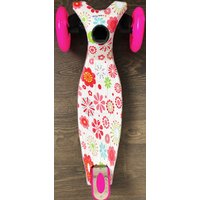 Трехколесный самокат Scooter Maxi 036Z (розовый/цветы)