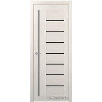 Межкомнатная дверь Юркас Stark ST3 ДО 80x200 (бьянко, стекло lacobel черный лак) в Гродно