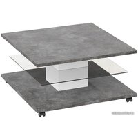 Журнальный столик Трия Diamond тип 1 (белый/ателье темный глянец)