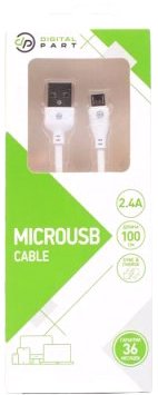 

Кабель Digital Part MC-301 USB Type-A - microUSB (1 м, белый)