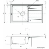 Кухонная мойка Deante Eridan ZQE T113 (антрацит)