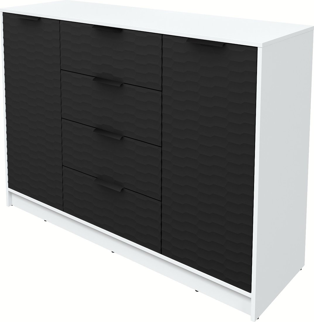 

Тумба Интерлиния Концепт Зодиак КТ-Т140 (белый платинум/черный)