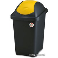Мусорное ведро Stefanplast 70211 (черный/желтый)