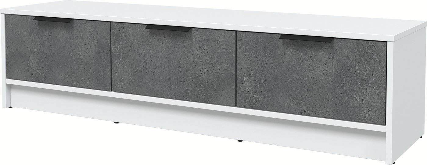 

Тумба Интерлиния ТВ Концепт КТ-ТВ3-35 (бетон портленд/белый платинум)