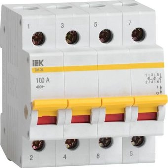 Выключатель нагрузки IEK ВН-32 4Р 63А MNV10-4-063