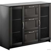 Комод Mio Tesoro Сириус 2 двери со стеклом и 3 ящика 117x95 2.02.03.380.5 (дуб венге)