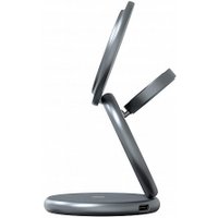 Беспроводное зарядное Magssory Signature Disc Pro для Apple 3 в 1 WCH073 (темно-серый)