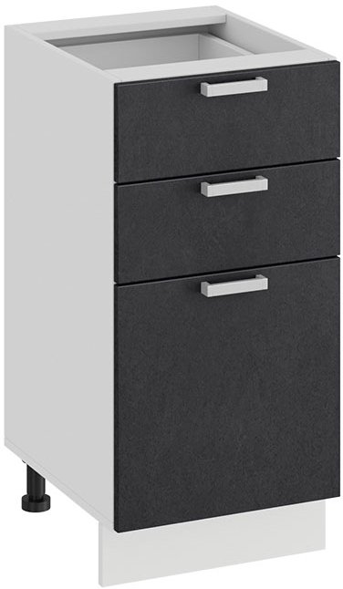 

Шкаф напольный Трия Гранита 1Н4Я3 (белый/бетон графит)