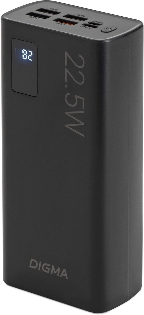 Внешний аккумулятор Digma DGPF30A 30000mAh (черный)