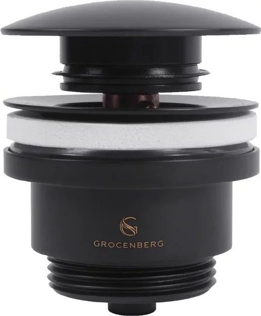 Донный клапан Grocenberg GB106 (черный матовый)