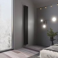 Дизайн-радиатор Faberg Extra 2 (4 секции, черный матовый RAL-9005)