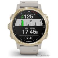 Умные часы Garmin Descent Mk2s (светло-золотистый/светло-песочный)