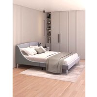 Кровать MONOFIX Лотти 160x200 (микровелюр/серый)