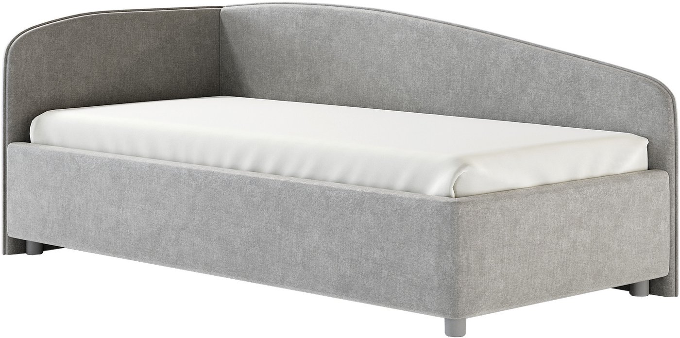 Кровать Сонум Paola L 90x200 (микровелюр светло-серый)