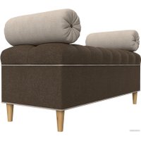 Банкетка Лига диванов Глория 113685 (рогожка коричневый/бежевый/бежевый)