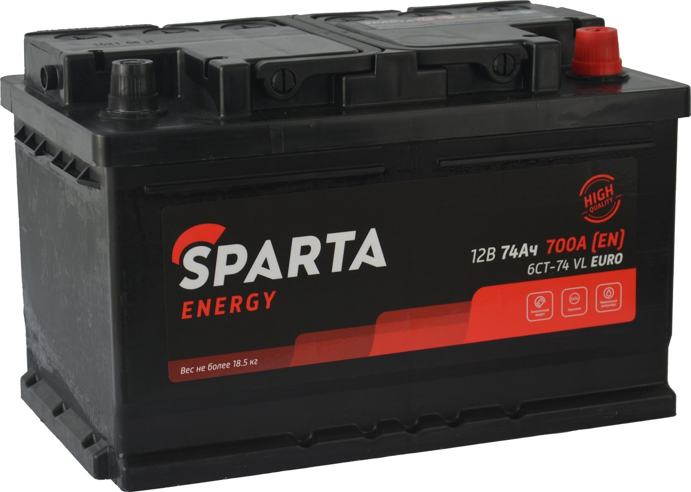 

Автомобильный аккумулятор Sparta Energy 6CT-74 VL Euro (74 А·ч)