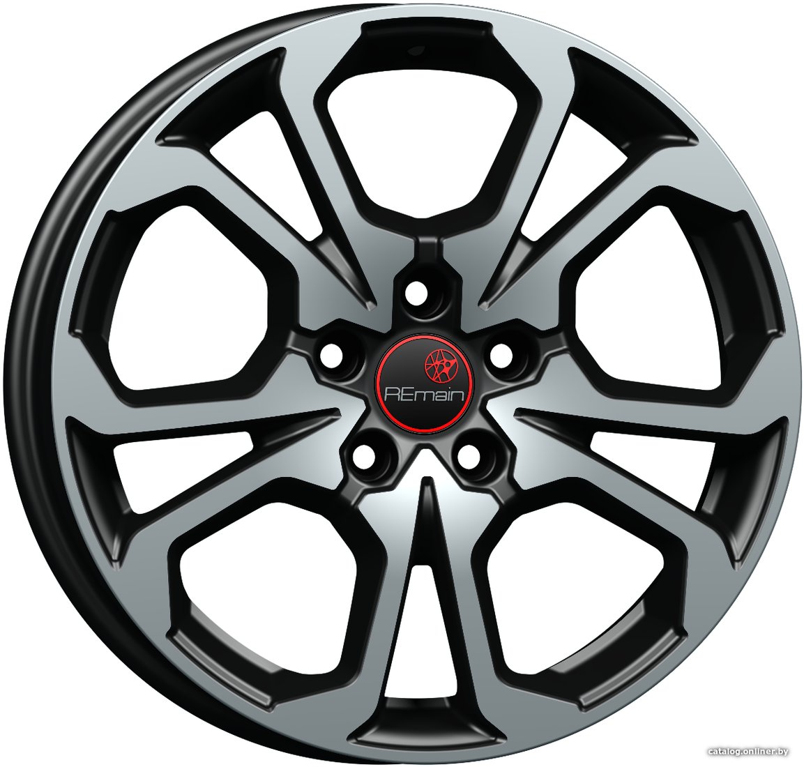 Литые диски Vector R242 17x6.5 5x114.3мм DIA 67.1мм ET 49мм черный с проточкой