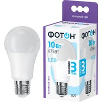 Светодиодная лампочка Фотон LED A60 10W E27 6500K