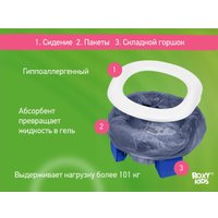 Дорожный горшок Roxy Kids HandyPotty 3 в 1 HP-255DBG (синий/графит)