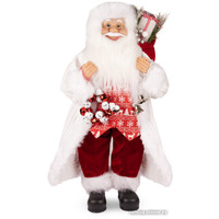 Статуэтка Maxitoys Дед Мороз в длинной белой шубке и красной жилетке MT-150323-2-30