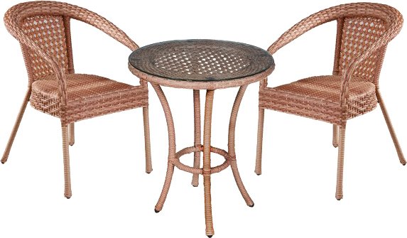 

Обеденная группа Aiko Rattan Deco 2 (капучино)