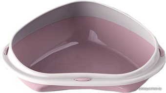 Туалет-лоток Georplast Shuttle Corner Big 10536 (белый/розовый)