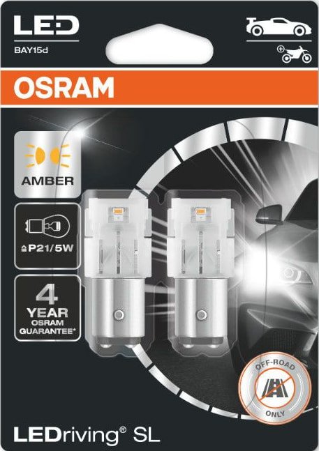 

Светодиодная лампа Osram P21/5W LEDriving Amber 2шт