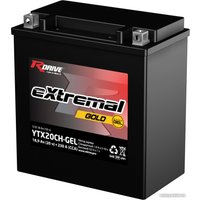 Мотоциклетный аккумулятор RDrive eXtremal Gold YTX20CH-GEL (18 А·ч)