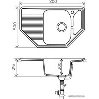 Кухонная мойка Polygran F-10 (черный)