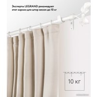 Карниз для штор Legrand Лист Раздвижной 1.6-3м 1-но рядный 58102160 (белый)