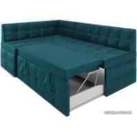 Угловой диван Мебель-АРС Атлантис левый 212x84x135 (сине-зеленый Star Velvet 43 Black Green)