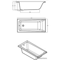 Ванна Cersanit Lorena 150x70 (с ножками)