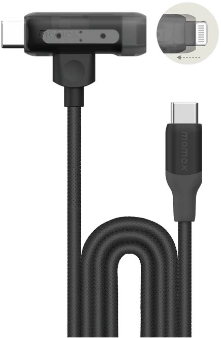 

Кабель Momax DL56D 1-Link Flow Duo USB Type-C - Lightning/USB Type-C (1.5 м, черный)