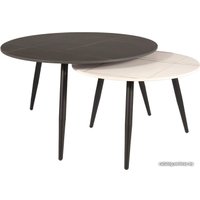 Журнальный столик Signal KORA A (2 шт., черный мат/белый мат/черный)