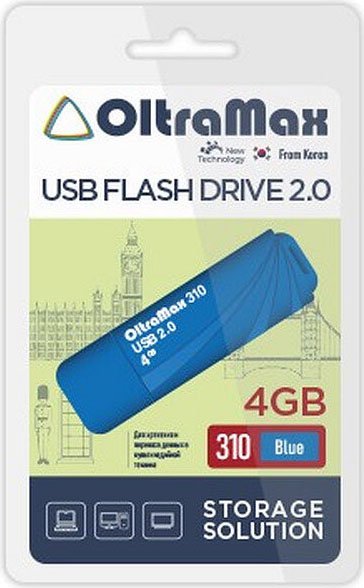 

USB Flash OltraMax 310 4GB (синий)