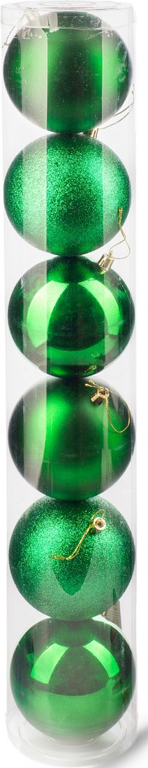 Елочная игрушка Ausini VT25-04009-5 (зеленый, 6 шт)