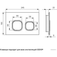 Панель смыва IDDIS Unisteel UNI04BCi77 (матовый черный)