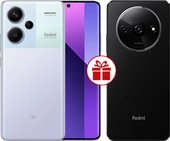 Redmi Note 13 Pro+ 5G 8GB/256GB с NFC международная версия (фиолетовое сияние) и Redmi A3 3GB/64GB (полуночный черный) по акции