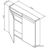  AM.PM Шкаф с зеркалом Bliss 80 M55MCX0801WG (белый глянец)