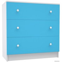 Комод МДК Феникс КМ1Ф-Г с 3 ящиками 820x800x418 (голубой)