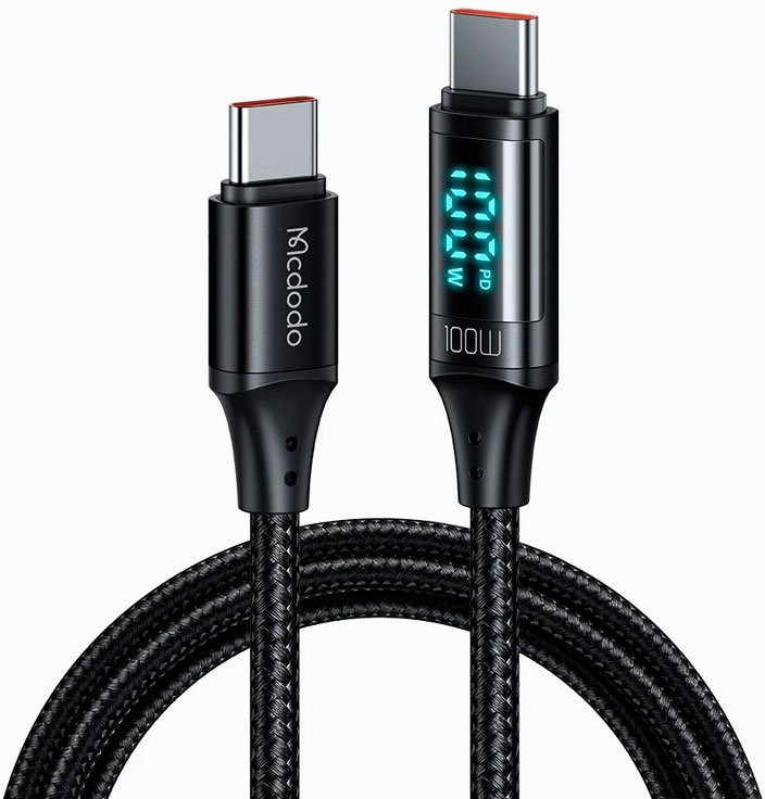 

Кабель McDodo CA-1100 USB Type-C - USB Type-C (1.2 м, черный)