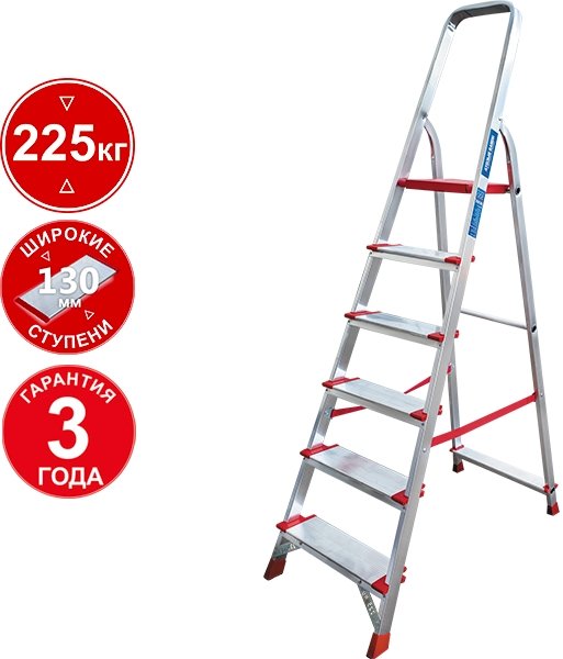 

Лестница-стремянка Новая высота NV 3117 (6 ступеней)