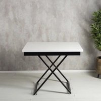 Стол-трансформер Levmar Apollo D78/S53 (белый/черные опоры)