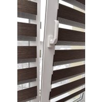 Шторы день-ночь Delfa СРШ 01МКД DN-4305 34x160 (шоколад, рисунок натур)