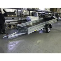 Одноосный прицеп AvtoS A40Р1B (4000x1500x300, R16, ресс. 3302 ГАЗ-1лист, тент 400мм)