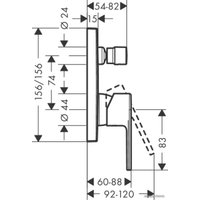 Смеситель без скрытого механизма Hansgrohe Vernis Shape 71468670