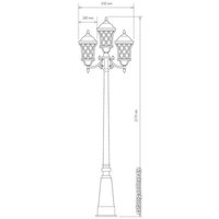 Фонарный столб Elektrostandard Cassiopeya F/3 (черное золото)