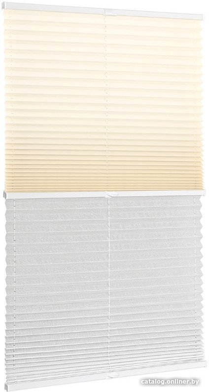 Плиссе Delfa Basic Uni СПШ-3100/3504 Basic Transparent (52x160, кремовый/белый)