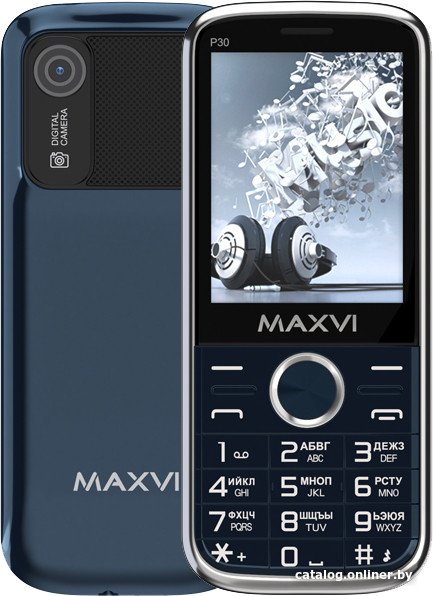 Кнопочный телефон Maxvi P30 (синий)