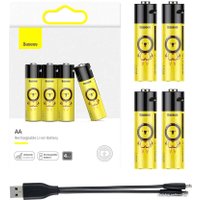 Аккумулятор Baseus AA 1920 mAh 4 шт. PCWH000311